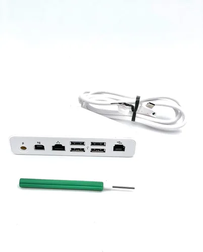Vista 2 de Clover Mini adaptador de corriente (YJ3PWR-PK) y cable y mini triángulo Hub YJ3 Mini triángulo Hub wHex Driver (1HYNZZZ0168)