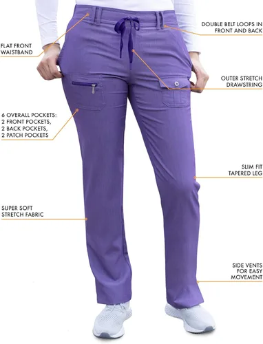 Vista 3 de Adar Pro Scrubs para mujer, pantalones de yoga ajustados para piernas
