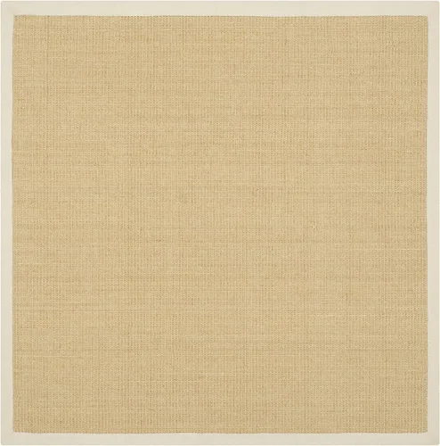 Vista 142 de Alfombra de sisal Safavieh, de color maíz y negro, tejida a mano, de la colección de fibras naturales; 5 x 8 pulgadas, NF441A, Tela, Gris / Gris