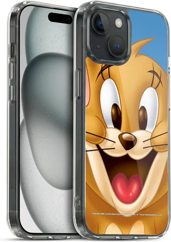 Vista 66 de Head Case Designs Funda de gel de cara completa con licencia oficial de Tom y Jerry Jerry [protección de grado militar] compatible con Apple iPhone