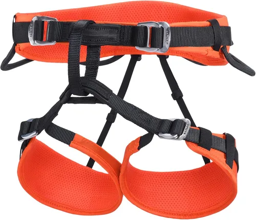 Vista 3 de KAILAS B4 Arnés de escalada en roca para hombre, arnés de techo, cinturón de seguridad, equipo de escalada ajustable, alpinismo, ligero Naranja
