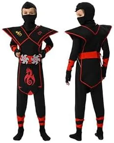 Vista 2 de Geefia Disfraz de dragón rojo de lujo de Halloween para niños con accesorios de espuma, juguetes S