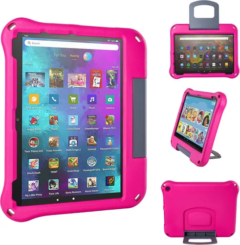 Vista 12 de 10 - Funda ligera para tablet de 10 pulgadas para niños, ligera, antideslizante, a prueba de golpes, no compatible con iPad (negro)