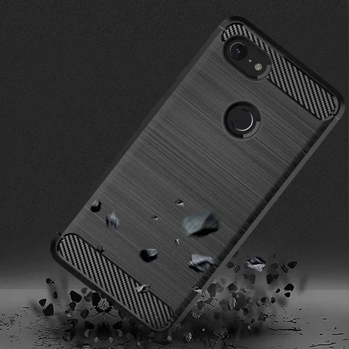 Vista 5 de Funda de teléfono para Google Pixel 3 con protector de pantalla de vidrio templado, accesorios para celda, delgada, cuerpo completo, goma