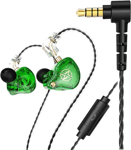 Vista 13 de FEDAI DX2 - Auriculares con monitor de oído, estéreo de alta fidelidad IEM, auriculares profesionales con aislamiento de ruido, auriculares Negro