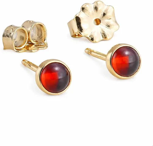 Vista 28 de Juego de aretes pequeños de oro con bisel, bola para cartílago, tragus, hélice, múltiples joyas hipoalergénicas de piedra natal para mujer