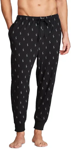 Vista 14 de Polo Ralph Lauren Ropa Interior para Hombre Pantalones Joggers de Punto de Jersey Pony azul marino/crema