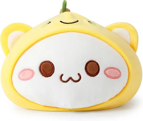 Vista 2 de Onsoyours - Lindo gatito plátano gato de peluche juguete de peluche suave almohada de felpa plátano para niños (gato plátano, 30 cm)