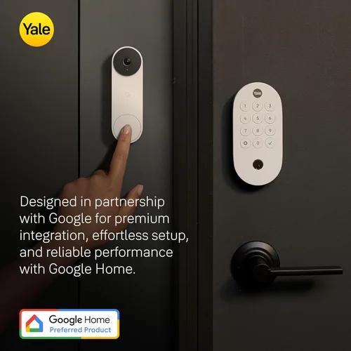 Vista 3 de Yale Cerradura Inteligente de Pestillo con Llave Ash con Google Matter, YRD510-MT1-ASH