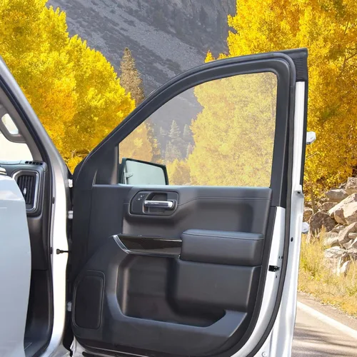 Vista 7 de RT-TCZ Cubierta de panel de manija interior de fibra de carbono, accesorios interiores para Chevrolet Silverado 2019-2022, para GMC Sierra 2019-2022