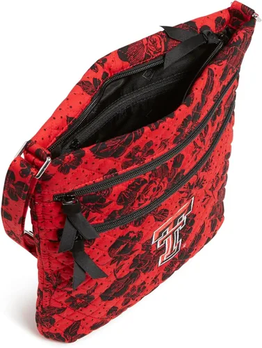 Vista 3 de Vera Bradley Cotton Collegiate Triple Zip Hipster Crossbody Purse (Multiple Teams Available)