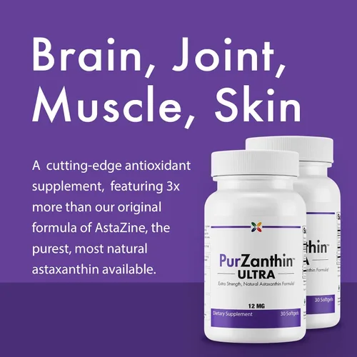 Vista 2 de Stop Aging Now PurZanthin Ultra Natural Astaxantina 12 mg cápsulas blandas (paquete de 1)