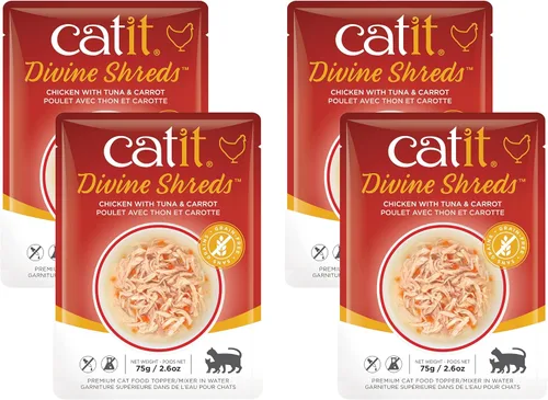 Vista 8 de Catit Divine Shreds Premium - Decoración de comida para gatos, pollo, paquete de 12