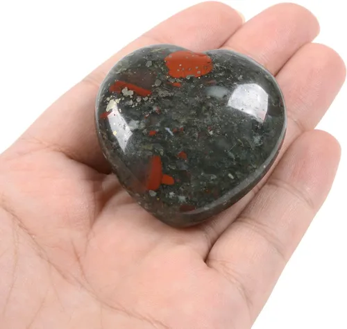 Vista 3 de Love Hearts - Piedra de palma de 1.8 pulgadas curativa para reiki