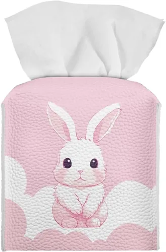 Vista 14 de Lindas decoraciones de ajolote con estampado de animales, caja de pañuelos de cuero, soporte de Navidad, organizador de papel de seda impermeable