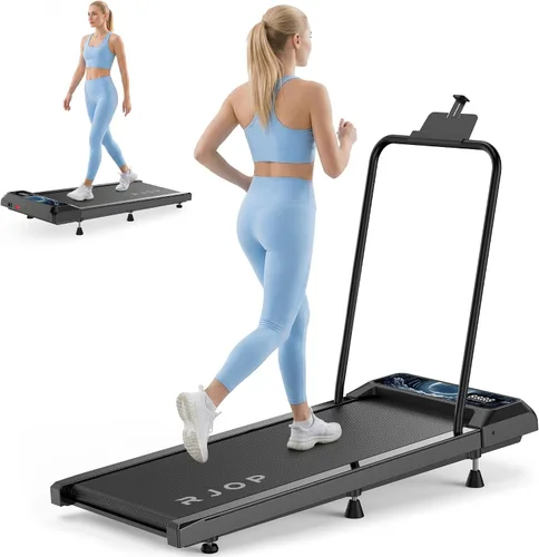 Vista 10 de RJOP Walking Treadmill Pad with Incline - Portable Under Desk Treadmill, Walking Pad with Handlebar, 2.5HP Low Noise, 2-in-1 Treadmill for Home