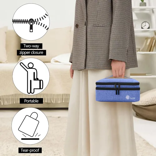 Vista 8 de Luxja - Organizador de accesorios de costura., Nylon, Azul oscuro, M