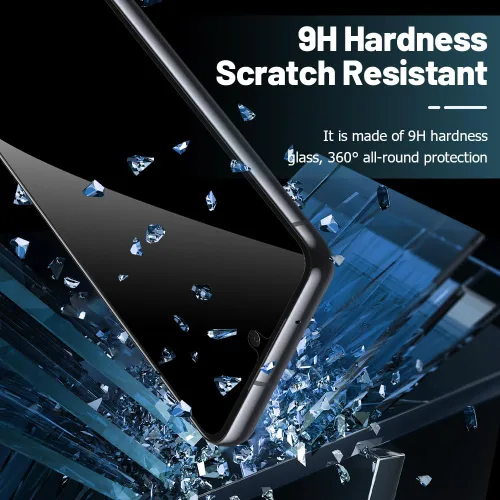 Vista 6 de 2 Pack For Galaxy S23 Privacy Screen Protector With 2 Pack Camera Lens Protector, Anti Spy Private Tempered Glass Film 9H Hardness, Anti