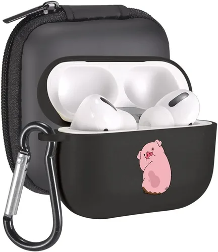 Vista 33 de Funda de mariposas rosas para AirPods Pro con llavero, diseño de animales lindos funda protectora de TPU suave compatible con AirPods Pro Charging