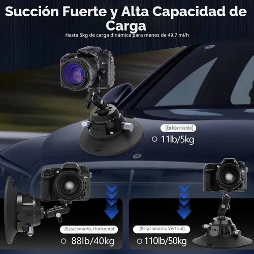 Vista 3 de EMART Soporte para cámara de coche de 6 pulgadas, soporte de ventosa