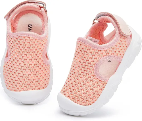 Vista 3 de BMCiTYBM Sandalias de verano con punta cerrada para bebé, niño, niña, zapatos ligeros, antideslizantes, para primeros pasos, 6, 9, 12, 18, 24 meses