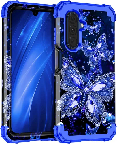 Vista 95 de Miqala Funda para Galaxy A14 5G, que brilla en la oscuridad, tres capas, resistente, a prueba de golpes, protección completa, parachoques