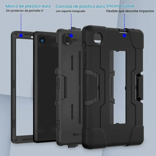 Vista 3 de Bingcok Funda TCL TAB 8 LE para niños, funda híbrida resistente de cuerpo completo a prueba de golpes para TCL Tab 8 LE (modelo: 9137W) 2023/TCL Tab