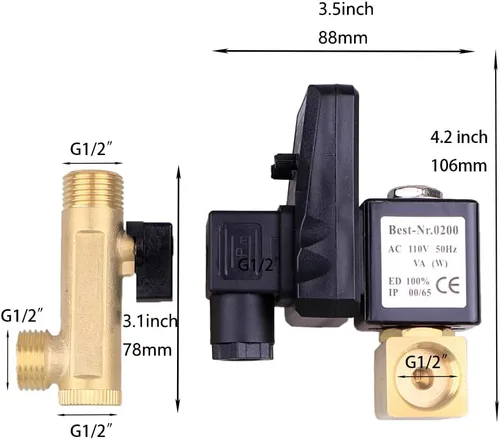 Vista 2 de AC110V 1/2" compresor de aire cronometrado electrónico válvula de drenaje automática de 2 vías