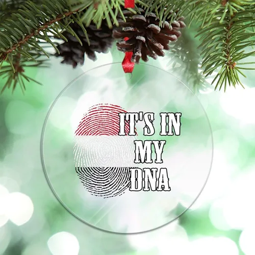 Vista 10 de Adorno de Navidad personalizado del Reino Unido 2023 It's in My DNA, adorno de huellas dactilares para decoración de árbol de Navidad, recuerdo