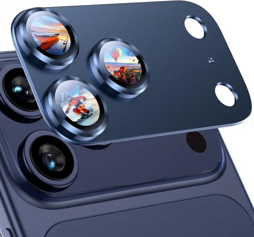 Vista 14 de Uyiton Compatible con iPhone 17 Protector de Lente de Cámara - [No es Fácil de Romper][Fuerte Adsorción][Compatible con Fundas] Protector de Cámara