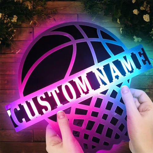 Vista 8 de Espejo de béisbol personalizado para pared, espejo personalizado con nombre de jugador de béisbol con luz LED, letrero de neón acrílico de béisbol