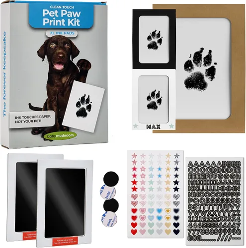 Vista 9 de Baby Mushroom Kit de impresión de tinta para mascotas Regalo personalizado para los amantes de las mascotas Recuerdo conmemorativo de perros