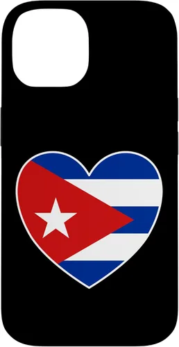 Vista 4 de iPhone 13 Pro Max I Heart Cuba - Divertida funda con bandera cubana