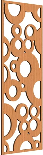Vista 198 de 9 3/8"W x 24 3/8"H x 1/4"T Farwell Decorativos Paneles de Pared de Madera Calado, Hickory