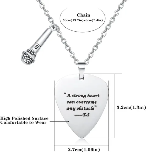 Vista 3 de COTATI Citas Guitarra Collar Trajes Joyas Accesorios Inspirados Fans Regalo Merch