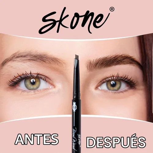 Vista 7 de Skone Cosmetics The Original Brow Wand - Lápiz de cejas con cepillo, retráctil de doble cara, impermeable, de larga duración, lápices de cejas