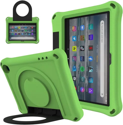 Vista 10 de JGY - Funda para niños Fire 7 2022 de Amazon Fire 7 EVA, a prueba de golpes, con soporte de asa, resistente a prueba de niños, para Fire 7 2022