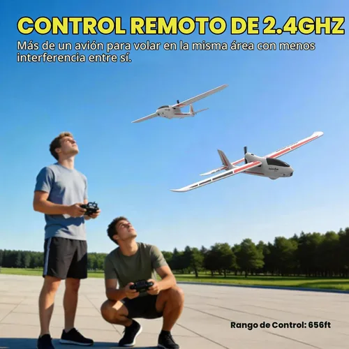 Vista 2 de VOLANTEXRC - Avión planeador RC 4CH, nueva versión de avión de control remoto con giroscopio de 6 ejes para principiantes, 3 modos de vuelo