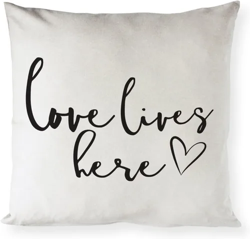 Vista 4 de The Cotton & Canvas Co. Home is Wherever I'm with You - Funda de almohada, funda de cojín, funda de almohada decorativa