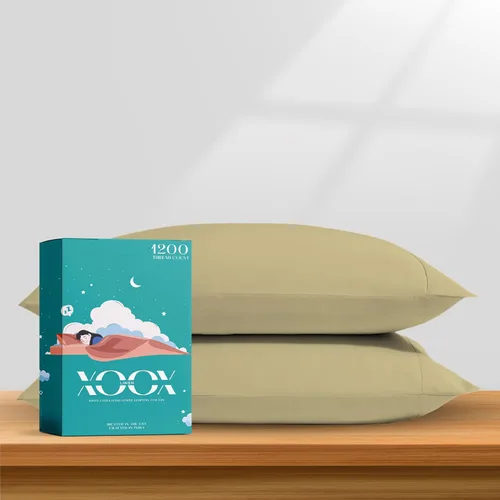 Vista 24 de XOOX Linen Juego de sábanas 100% algodón egipcio, sábanas de lujo de 1200 hilos de algodón egipcio tamaño Queen (4 piezas, gris claro), suave como