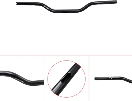 Vista 3 de POWER JAMES Manillar Recto de Arrastre 100% Aluminio Negro Compatible con Harley Davidson Street Bob, Low Rider ST, Dyna FXD, Road King 1.0