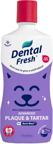 Vista 10 de Dental Fresh Aditivo de agua para perros y gatos, fórmula avanzada, 8 onzas líquidas, placa y sarro para cuidado bucal diario