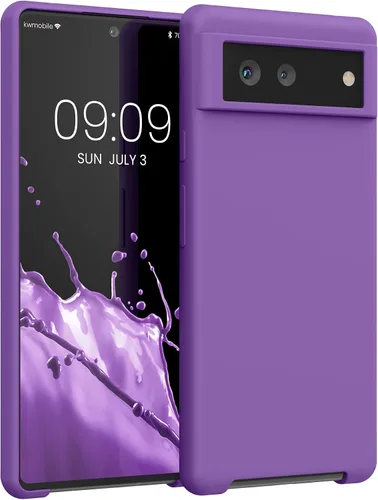 Vista 360 de kwmobile Funda Compatible con Google Pixel 6 Pro - Funda de Teléfono de Silicona TPU con Acabado Suave - Azul Caribe