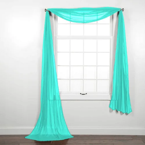 Vista 4 de Pañuelo Luxury Discount semitransparente para ventana, de color liso