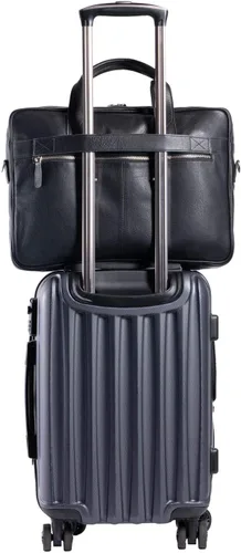 Vista 4 de KomalC Maletines de cuero de 16 pulgadas para computadora portátil, bolsas de mensajero para hombres y mujeres, mejor bolso de oficina