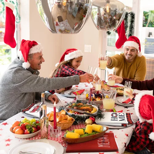 Vista 6 de Bencailor Juego de 4 toallas de cocina navideñas decorativas para platos de té, toallas de mano para baño de Navidad, 15.75 x 23.62 pulgadas
