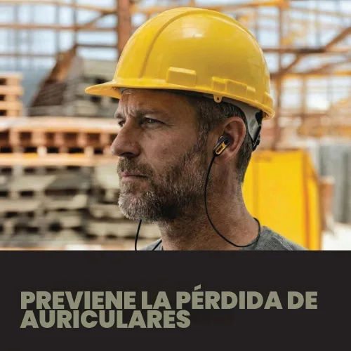 Vista 3 de DEWALT Cordón antipérdida para auriculares TWS y TWS ANC – Cable de seguridad duradero para un ajuste seguro y fácil acceso, correa de cuello