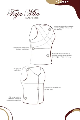 Vista 4 de Faja Mia Fajas Colombianas para Hombre Faja de Alta Compresión Ropa y Faja Postquirúrgica para Hombre