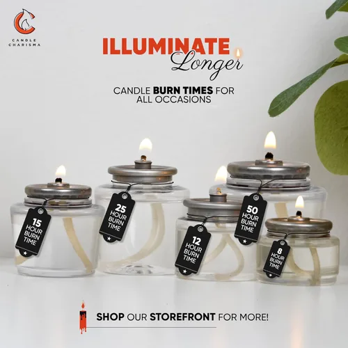 Vista 6 de Candle Charisma Velas líquidas desechables, velas de té de aceite con tiempo de combustión extendido de 8 horas, vela líquida sin goteo, combustible
