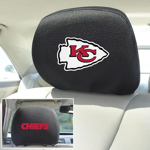 Vista 2 de FANMATS 21373 Juego de fundas para reposacabezas bordadas de Kansas City Chiefs - 2 piezas